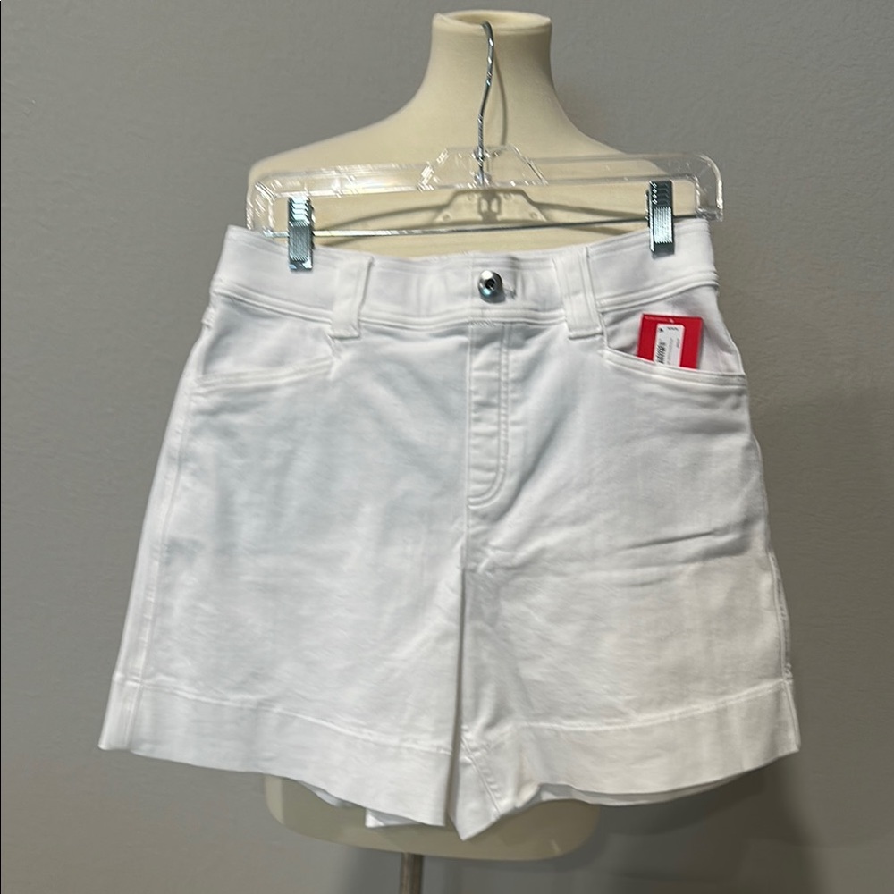 SPANX White High-Rise Bermuda Shorts